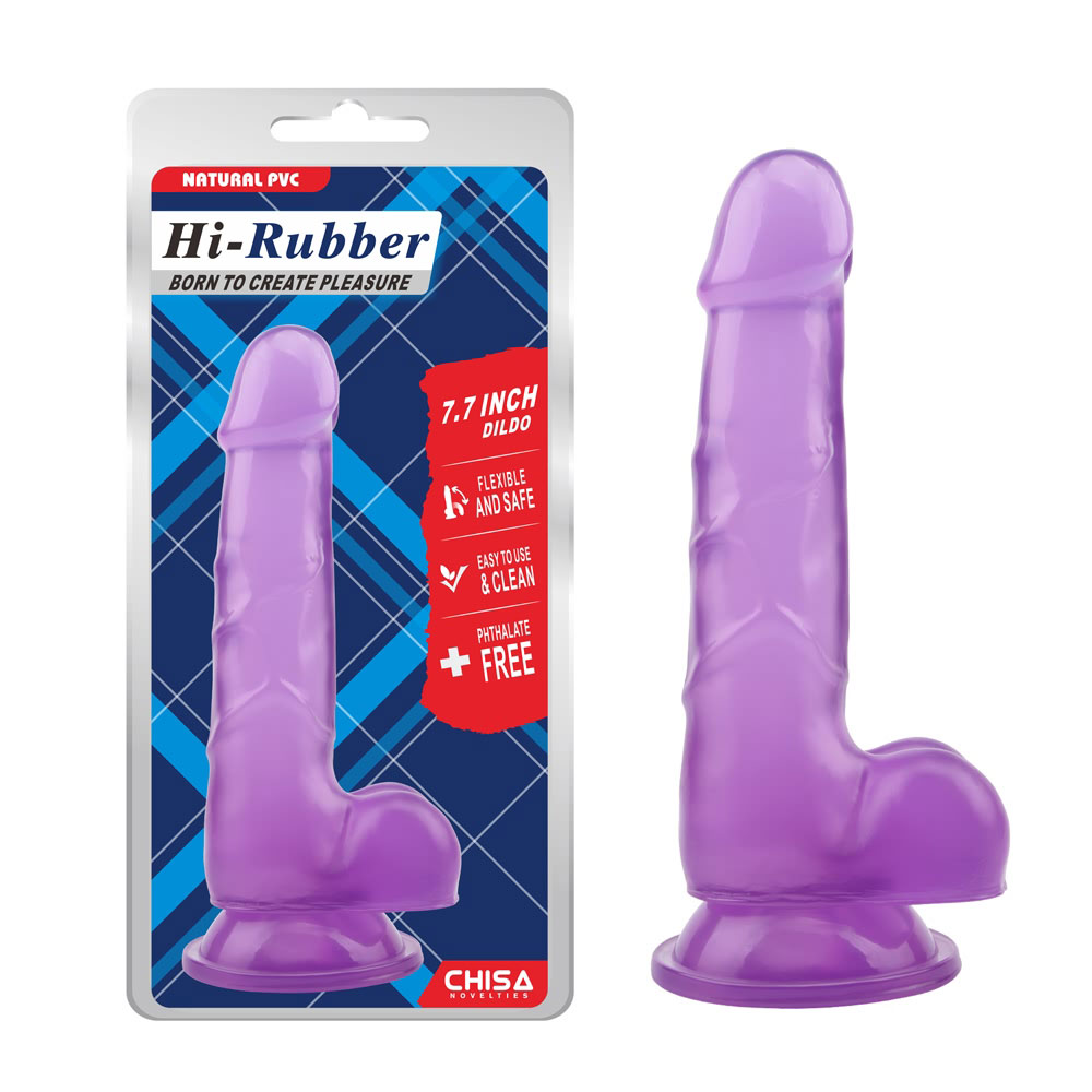7.7 Inch Stabat Dildo-Purpura