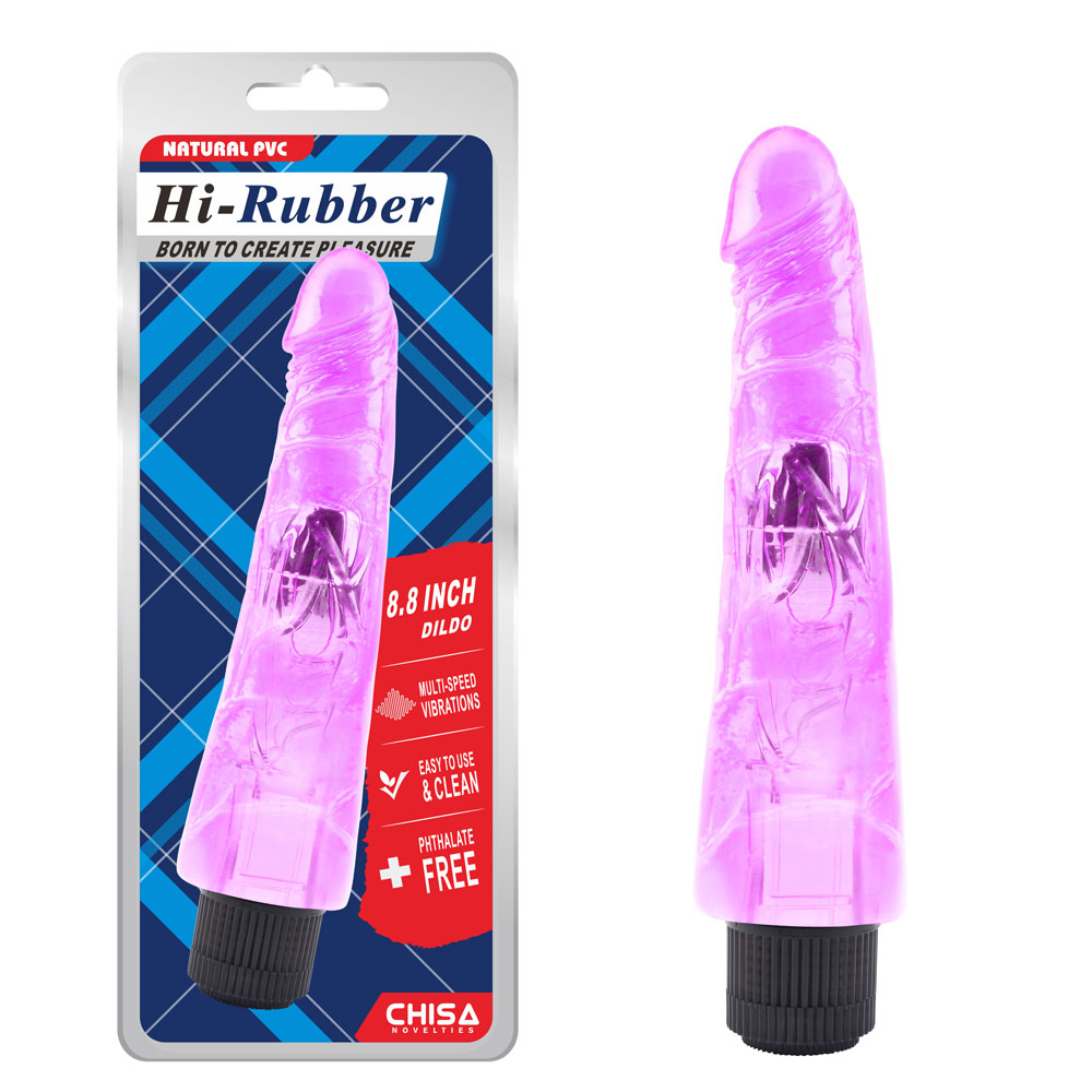 8.8 Inch Vibrating Dildo-Purpura